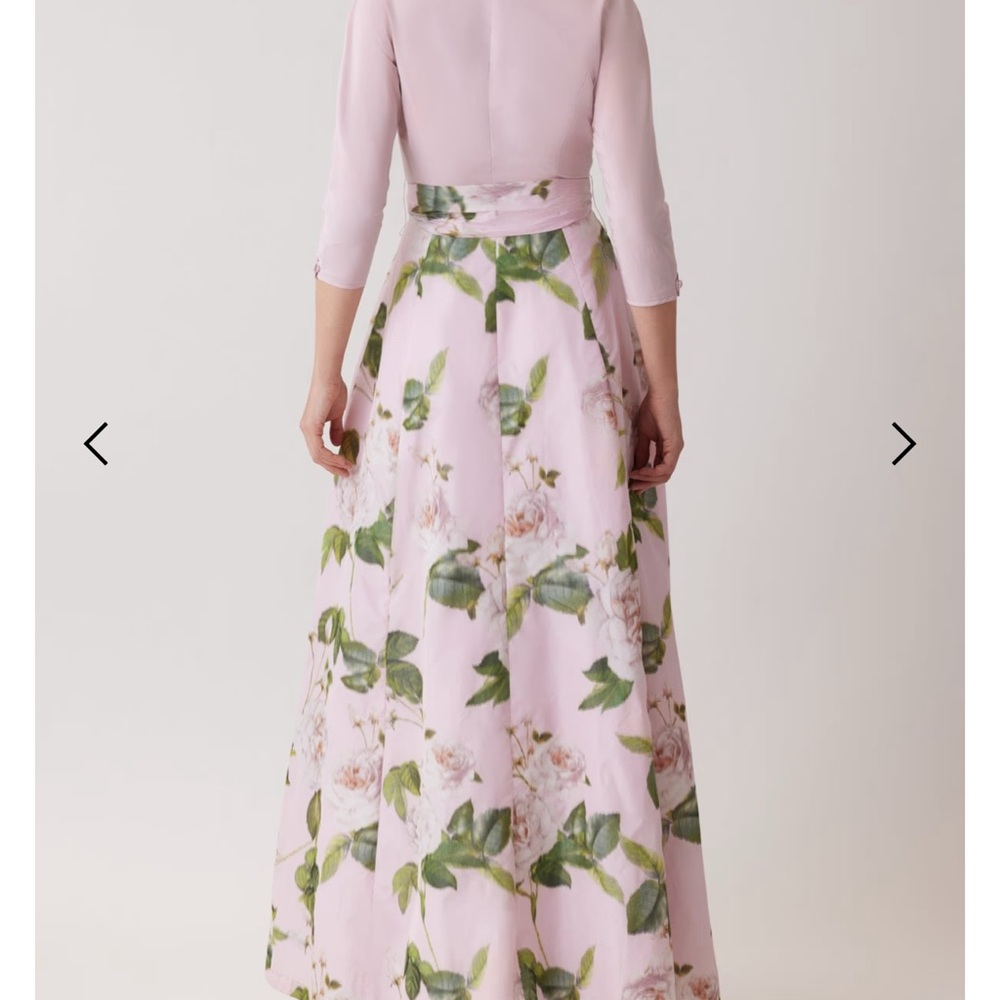 Teri Jon Pink Floral Maxi Dress - Picture 2 of 9